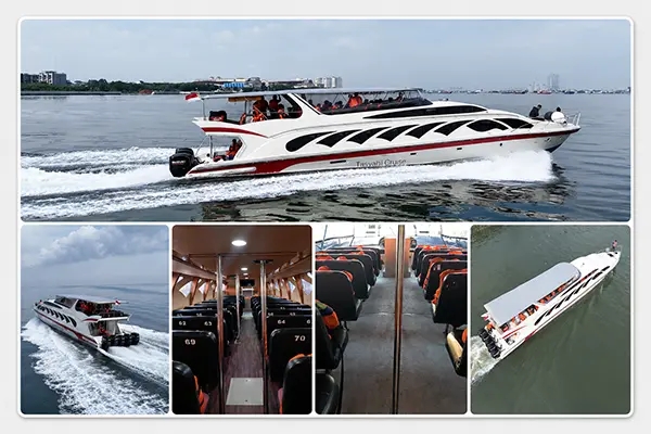 KM Tasyabi Cruise Pramuka Express 2 untuk sewa speedboat ke Pulau Pari