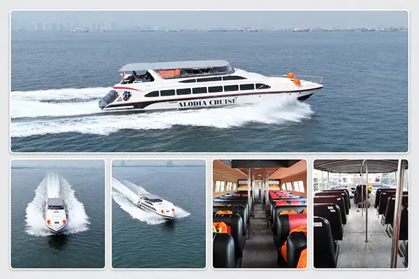 KM Alodia Cruise untuk sewa speedboat ke Pulau Pari