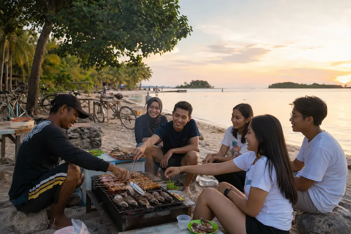 Pulau Pari Kepulauan Seribu Jakarta | Info Wisata dan Paket 8 aktivitaas bbq di pulau pari