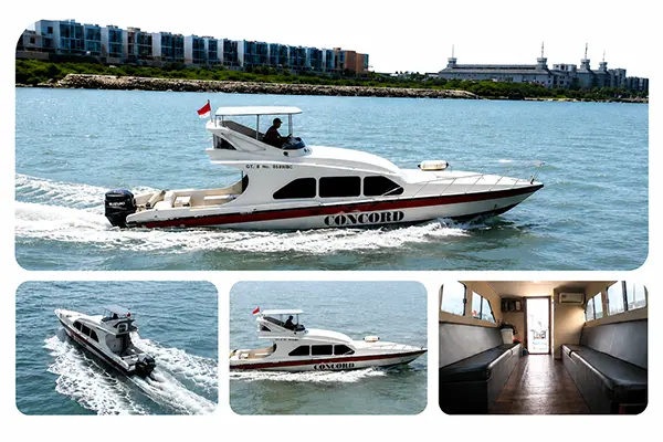 KM Concord 1-2 untuk sewa speedboat ke Pulau Pari