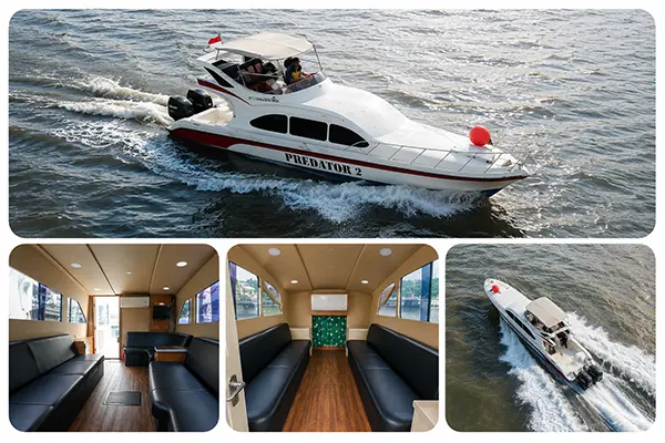 KM Predator 1-5 untuk sewa speedboat ke Pulau Pari